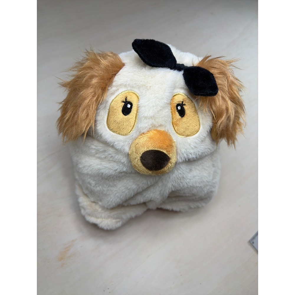Beauty MusePRO Weighted Snug Besties Puppy Dog Plush Cream Brown Bow Sensory Toy